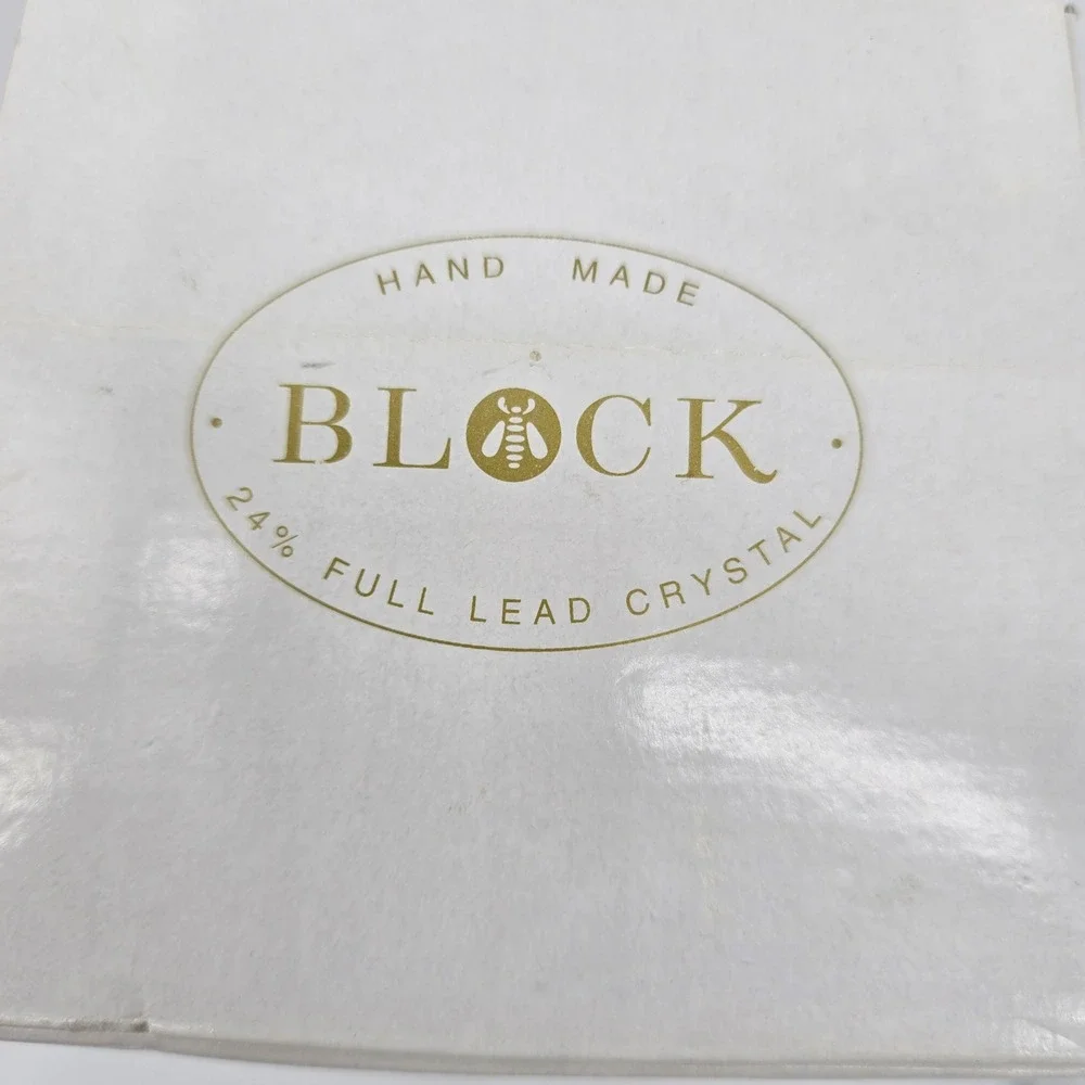 Block Crystal Vase Home Decor Hand Made 24% Lead Crystal Clear 6in New